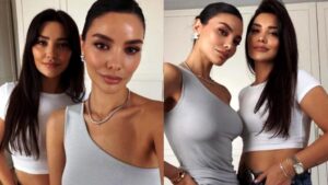 🔥صدمة التشابه المُذهل: هازال كوتشوك كوزا، نجمة ‘حب أعمى’، تكشف عن توأمها المطابق (دينيز) وتكتب: “نصفي الآخر”