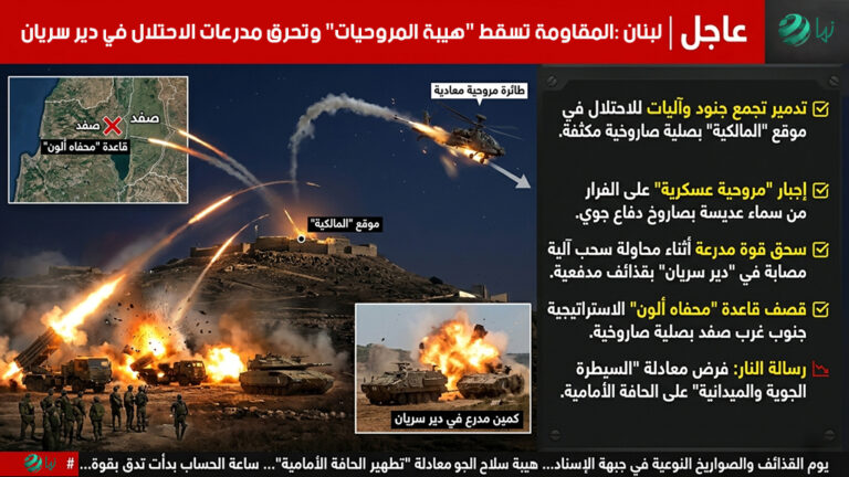 فخ دير سريان وهروب المروحية ونار المالكية المستعرة”: المقاومة تثبت معادلة “السيطرة الشاملة”