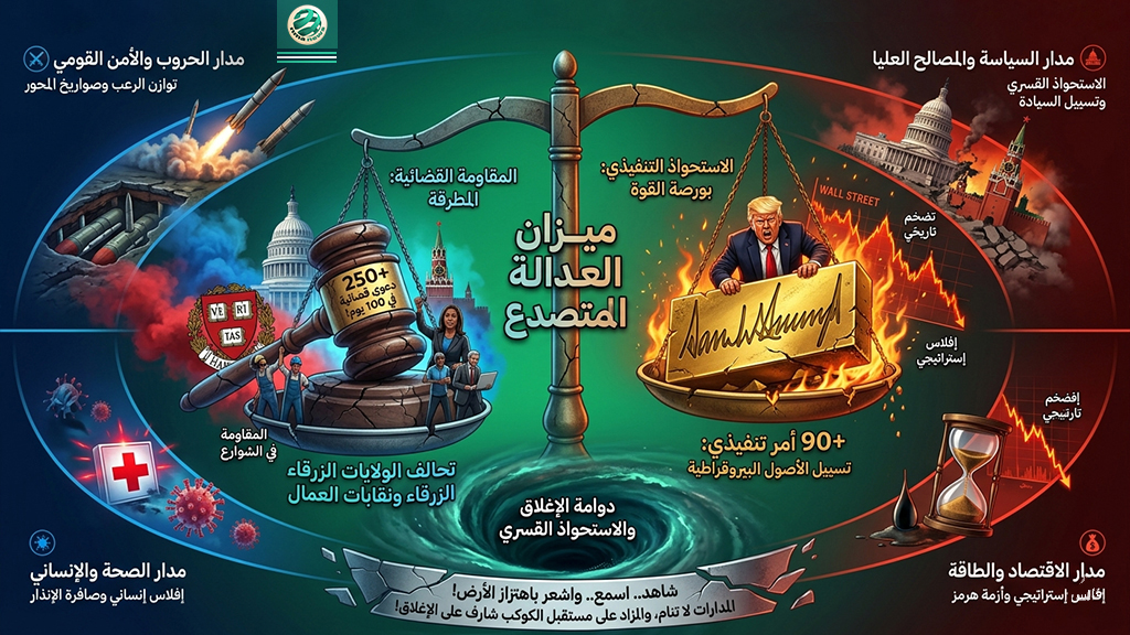 أمريكا تحت الحصار القانوني: مائة يوم من الصدام بين “راديكالية” ترامب ومقصلة القضاء