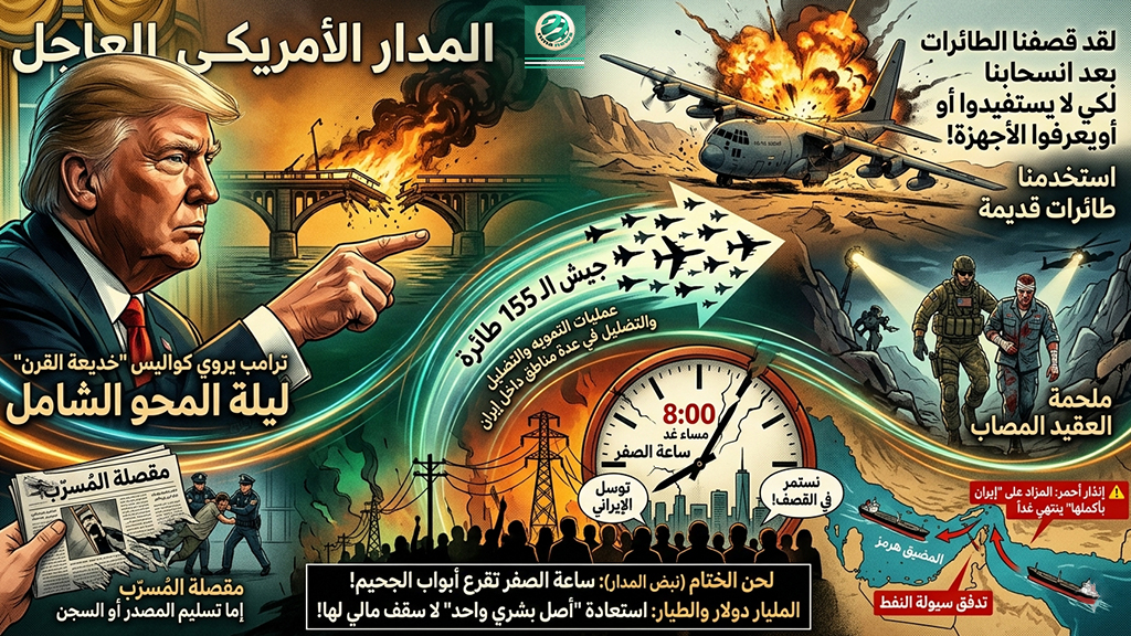  📡المدار الأمريكي العاجل: “ليلة المحو الشامل”.. ترامب يكشف كواليس “خديعة القرن” ويضع الحرس الثوري تحت المجهر!