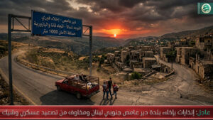 خبر عاجل: إنذارات بإخلاء بلدة دير عامص جنوبي لبنان ومخاوف من تصعيد عسكري وشيك