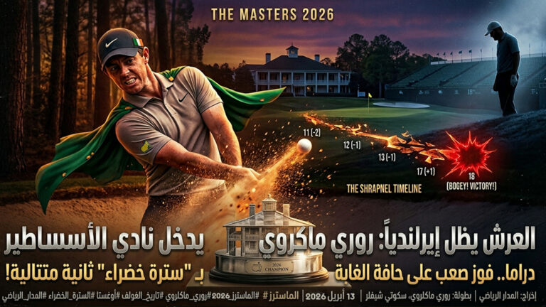 روري ماكلروي يحبس الأنفاس في الحفرة 18، وينتزع اللقب بفارق ضربة واحدة عن المصنف الأول سكوتي شيفلر!