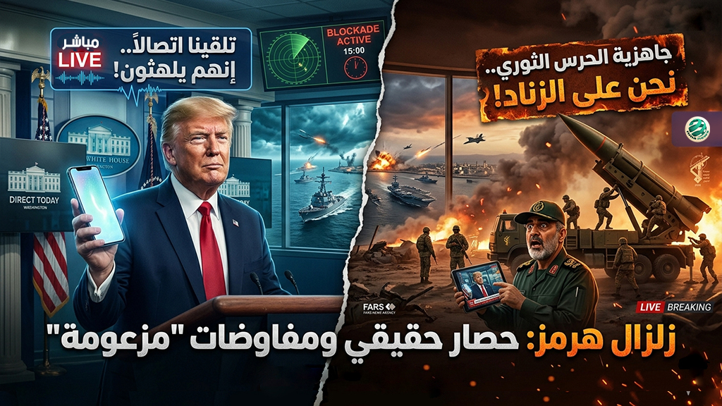 مباشر: “الساعة 15:00 بتوقيت الحسم”: ترامب يحاصر الموانئ الإيرانية.. وصرخة “الاتصال العاجل” تكسر صمت البيت الأبيض!